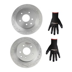 Rear Drilled & Slotted Disc Brake Rotor For Nissan Maxima 04-08/ Sentra 2007-19