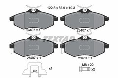 TEXTAR Brake Discs & Pads Front & Rear Braking Set Fits Citroen C2 C2 Enterprise