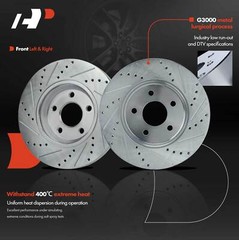 Front Drilled Brake Rotors for Chevrolet Cobalt Malibu Pontiac G6 Saturnc Aura