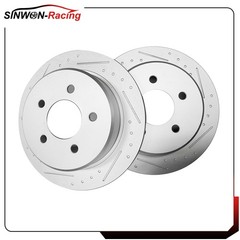 2X Rear Discs Brake Rotors For Dodge Caravan 2001 2002- 2007 Slotted & Solid