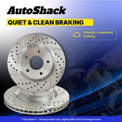 Front Rear Drilled Slotted Brake Rotors for Chevrolet, Silverado 1500 2019-2024