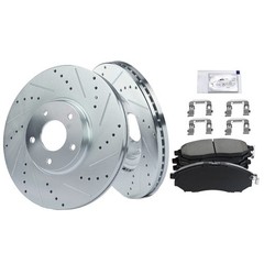 2-Wheel Set Brake Disc and Pad Kits Front Sedan for INFINITI QX70 QX50 Q40 G37