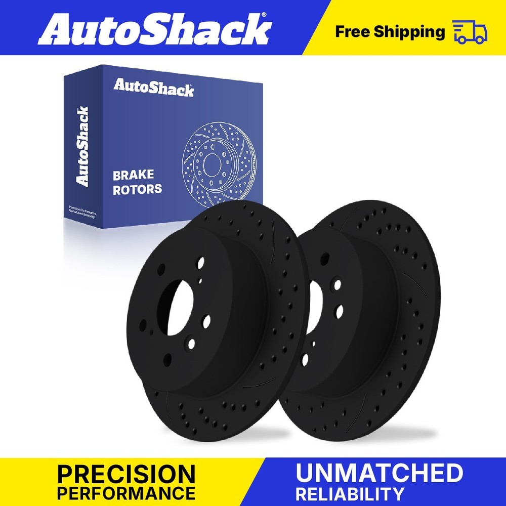 Rear Drilled Slotted Brake Rotors Pair for Toyota Camry Avalon Lexus ES350