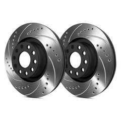 For Ram 1500 Classic 19-20 Drilled & Slotted 1-Piece Rear Brake Rotors