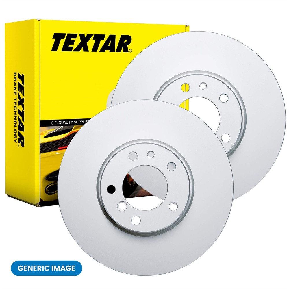 2x Brake Discs Front Internally Vented Coated Fits Opel Vauxhall TEXTAR 92111103