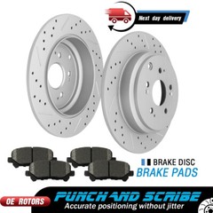 REAR Disc Brake Rotors + Brake Pads for Honda Pilot Odyssey Acura MDX ZDX
