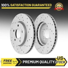 296mm 11.65 inch Front Drilled Slotted Disc Rotors for 2005 – 2010 Honda Odyssey