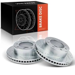 2Pcs Front LH & RH Side Drilled Brake Rotors for Ford F-250 350 450 Super Duty