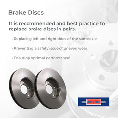 2x Brake Discs Pair Solid fits RANGE ROVER Mk1 2.4D Front 86 to 90 11A 298mm Set