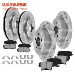 Front and Rear Brake Rotors + Brake Pads For Dodge Charger Challenger Magnum 300
