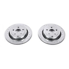 PowerStop Evolution Drilled Slotted Rotors Pair Rear For Pontiac G8