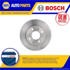 2x Brake Discs Pair Solid fits RENAULT R5 1.1 Front 84 to 95 237.8mm Set Bosch