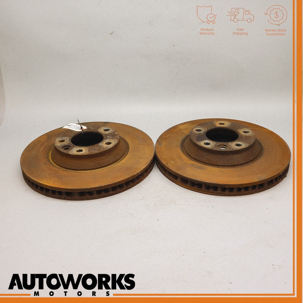 03-18 Porsche Cayenne S 955 Front Left & Right Side Brake Disk Set Of 2 OEM