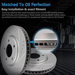 Front And Rear Brake Ceramic Pads & Rotors Kit For Honda Odyssey 2005-2010 3.5L