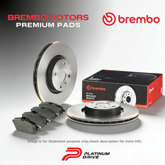 1 Pair Front Brembo Disc Rotors+KDH Brake Pads for Audi S4 8W2 B9 16-25 349mm