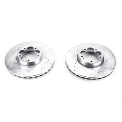 PowerStop Evolution Drilled Slotted Rotors Pair Front For Ford Transit-350 HD