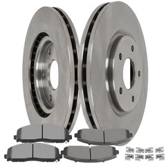 Front Brake Rotors Ceramic Pads Kit For Chrysler Town & Country Dodge Journey