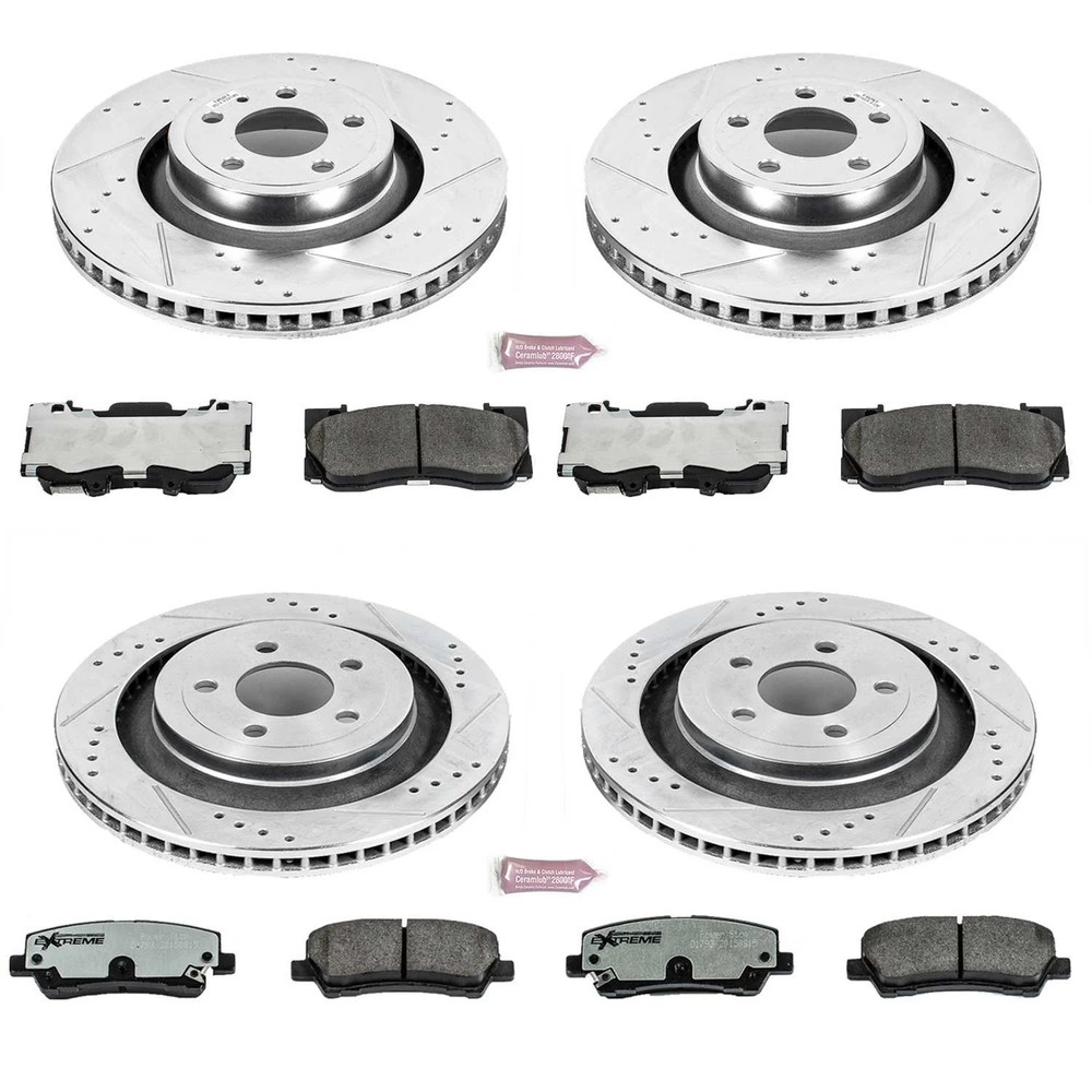 Power Stop K6805-26 Street Warrior Z26 Brake Pad & Rotor Kit Cross-Drilled / Slo