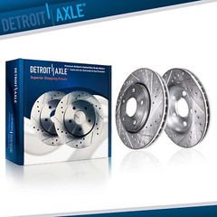 Rear Drilled and Slotted Disc Brake Rotors for BMW 320i xDrive 430i Gran Coupe