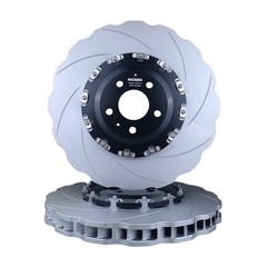 Two-Piece Front Floating Slotted Brake Rotors For AUDI A7Quattro(14-18) S7 RS7