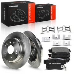 A-Premium Rear Disc Brake Rotors & Ceramic Pads for Acura TL 04-08 Honda Element