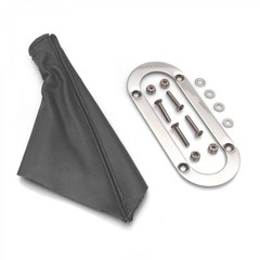 Emergency Brake Grey Boot w Stainless Trim Ring for Lokar Universal eBrake Kits