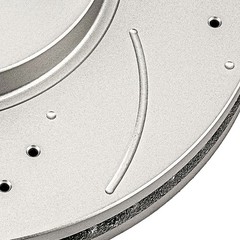 2x Front Drilled Slotted Disc Brake Rotors For 2008-2009 Honda Accord 2.4L L4