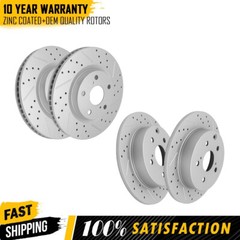 Front and Rear Disc Brake Rotors Set of 4 for 2006 – 2018 Toyota Rav4 Rotors Set