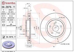 Brembo 09.D979.11 Prime UV Coated Vented Brake Rotors – Front Pair