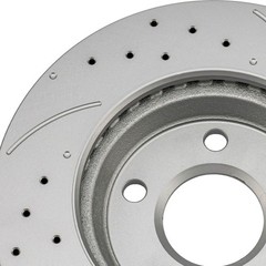 Front Drilled Slotted Zinc Plated Brake Rotors For 2005-2007 Buick LaCrosse