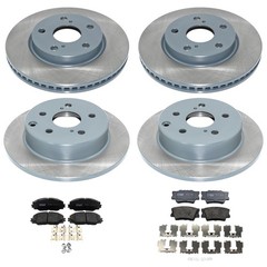 DuraGo Front Rear Disc Brake Rotors TRW Ceramic Pads Kit for HS250h RAV4 L4 FI