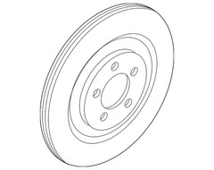 Genuine Ford Disc Brake Rotor Rear L1MZ-2C026-A
