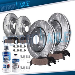 Front Rear Drilled Rotors Ceramic Brake Pad for 2013 2015 2016 2017 Honda Accord