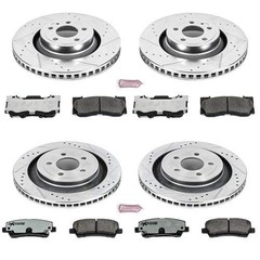 Power Stop K6805-26 Street Warrior Z26 Brake Pad & Rotor Kit Cross-Drilled / Slo