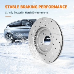 Rear 12.6 inch (320mm) Solid Disc Brake Rotors Set for 2020 – 2025 Ford Explorer