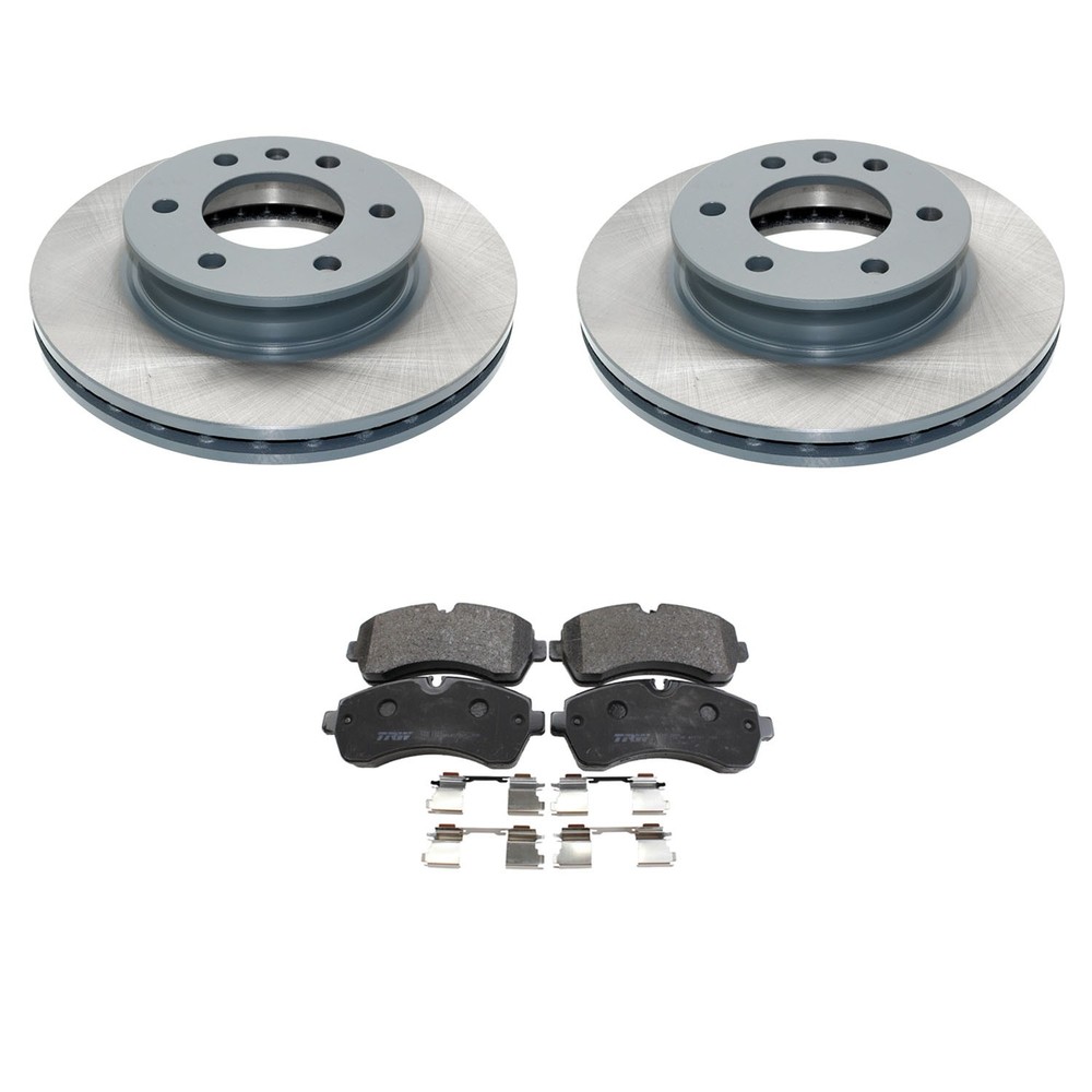 DuraGo Front Rotors TRW Pro Low-Metallic Brake Pads Kit For B906 Sprinter 3500