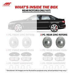 Rear Zinc Drilled/Slot Brake Rotors for Chevrolet Silverado 1500 LD 2019-2019