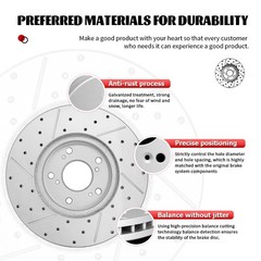 12.13 inch (308mm) Rear Disc Drilled Brake Rotors for 2019 – 2023 Ford Ranger