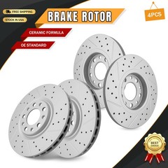 Front & Rear Drilled Rotors Kit for Jeep Compass Renegade Fiat 500X
