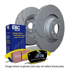 EBC S5KR1352 Stage 5 Solid Dimpled & Slotted Rear Brake Kit for 03-06 Audi A4