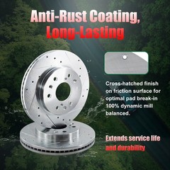 FRONT 11.93″ Drilled Disc Brake Rotor for Buick Lucerne Chevy Impala Monte Carlo