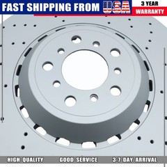 NEW 2x Front Vented & Drilled Disc Brake Rotors For BMW F10 F12 F13 M5 M6