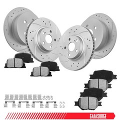 10.8in Front + 10.6in Rear Brake Rotors Ceramic Pads Kit for 2005-2010 Scion TC