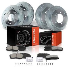 Front & Rear Drilled Rotors & Ceramic Brake Pad for Dodge Stratus Chrysler Eagle