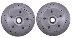 1964-1967 Chevelle Disc Brake Kit Red Calipers & Complete Brake Line Kit
