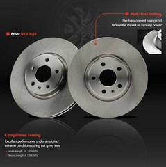 6x Front Disc Rotors & Ceramic Brake Pad for Audi A4 2012-2016 A4 Quattro A5 A6