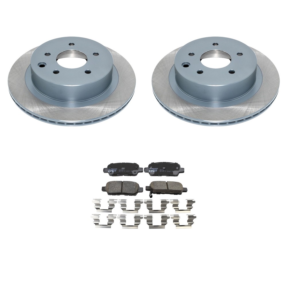DuraGo Rear Rotors TRW Pro Ceramic Disc Brake Pads Kit For G35 350Z Juke Rogue