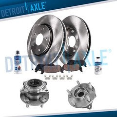 Front Disc Rotors Brake Pads Wheel Hub Bearings Kit for Hyundai Tucson Sportage