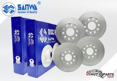 FRONT & REAR BRAKE ROTOR SET GEOMET COATED FOR VOLKSWAGEN JETTA RABIT 2005-2010