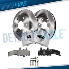 Front Disc Rotors + Brake Calipers & Brake Pads for GMC K1500 K2500 Tahoe Yukon